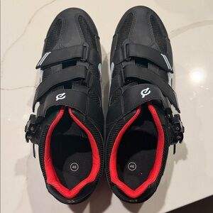 Peloton Black and Red Men's Cycling Sneakers